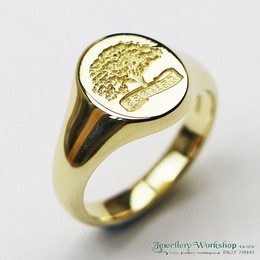 Seal Engraved Signet Ring
