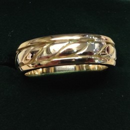 3 Colour Gold Twist Ring