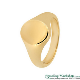 9ct Traditional Oval Signet Ring (13mm x 11mm)