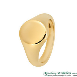 9ct Traditional Oval Signet Ring (14mm x 12mm)