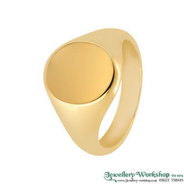 9ct Traditional Oval Signet Ring (16mm x 13mm)