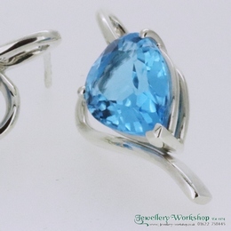 Sterling Silver Blue Topaz Earrings