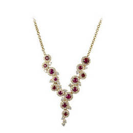 18ct 1.43ct Ruby and 1.09ct Diamond Necklace