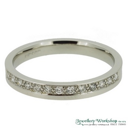 Platinum Offset Diamond Ring