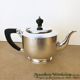 Silver Teapot with Wood Fittings