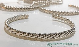 Silver Twisted Bangle