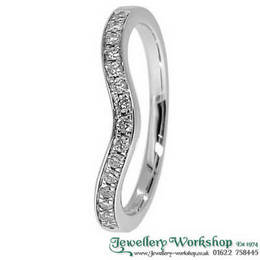 18ct White Gold Shaped 0.17ct Diamond Eternity Ring