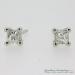 Princess Cut Diamond Platinum Earrings - view 4