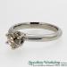 Platinum Single Stone Diamond Ring - view 4