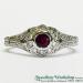 18ct Ruby Cluster Ring - view 2