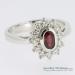 Ruby & Diamond Cluster Ring - view 3