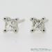 Princess Cut Diamond Platinum Earrings - view 1