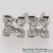 Platinum Princess Cut Diamond Earrings - view 2