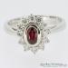 Ruby & Diamond Cluster Ring - view 1