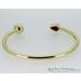 Cabachon Garnet 9ct Gold Torq Bangle - view 2