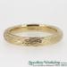 9ct Bark Finished Court Wedding Ring - view 2