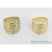 9ct Yellow Gold Chunky Ripple Ring - view 3