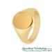 9ct Traditional Oval Signet Ring (16mm x 13mm) - view 1