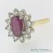 18ct Ruby & Diamond Cluster Ring - view 3
