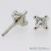 Princess Cut Diamond Platinum Earrings - view 5