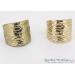 9ct Yellow Gold Chunky Ripple Ring - view 4