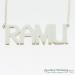 Silver RAMU Name Pendant - view 1