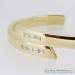 9ct Baguette Diamonds in Gold Bangle - view 3