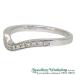 18ct White Gold Shaped 0.17ct Diamond Eternity Ring - view 3