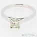 18ct White Gold 0.50ct Princess Cut Diamond Ring - view 2