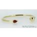 Cabachon Garnet 9ct Gold Torq Bangle - view 4