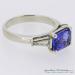 Tanzanite and Tapered Baguettes Diamond Ring - view 4