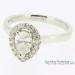 Pear Diamond Halo Ring - view 1