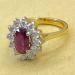 18ct Ruby & Diamond Cluster Ring - view 2