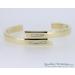 9ct Baguette Diamonds in Gold Bangle - view 1