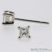 Princess Cut Diamond Platinum Earrings - view 2