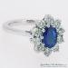 18ct Sapphire & Diamond Cluster Ring - view 2