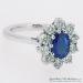 18ct Sapphire & Diamond Cluster Ring - view 2