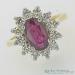 18ct Ruby & Diamond Cluster Ring - view 1