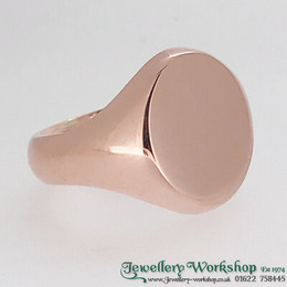 9ct Rose Gold Oval Signet RIng